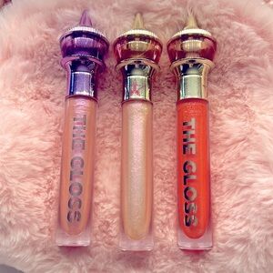 3 Jeffree Star glosses (sorcery, crystal kiss, wet peach)